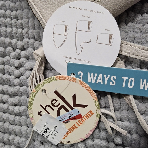 The Sak happy & free cream colored Elegant White Leather Crossbody Bag - Picture 12 of 16